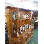 OAK DRESSER WITH TWO DRAWERS AND FOUR CUPBOARD DOORS
