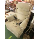 SHERBORNE ELECTRIC LIFT AND RISE RECLINING ARMCHAIR IN BEIGE UPHOLSTERY