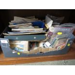 BOX OF ASSORTED POSTCARDS, PHOTOGRAPHS AND EPHEMERA.