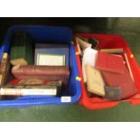 TWO BOXES OF FICTION AND REFERENCE BOOKS