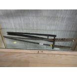 AN ANTIQUE JAPANESE KATANA SWORD WITH SHEATH, SOLD AS FOUND