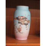 A CHINESE OR JAPANESE PORCELAIN VASE PAINTED WITH FISHERMAN AND TWO OCTOPUS, NINE PAINTED CHARACTERS