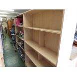 PAIR OF SIMULATED WOODEN OPEN SHELF UNITS