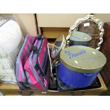 ILLUMINATED VANITY MIRROR, FIBRE TRAVEL BAG, TABLE MIRROR, TRAY, LADIES HAT IN BOX ETC