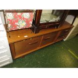 LOW TEAK VENEERED LOUNGE CABINET