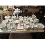 LARGE SELECTION OF PORTMEIRION BOTANIC GARDEN PATTERN CHINA INC. TOAST RACK, PLANTERS, LIDDED