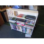 White painted open bookcase