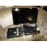 PANASONIC VIERA 31" LCD TELEVISION WITH WALL BRACKETS ETC TOGETHER WITH A SKY PLUS BOX, TWO REMOTES