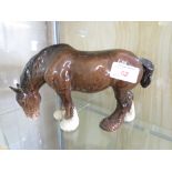 BESWICK PORCELAIN FIGURE OF SHIRE HORSE