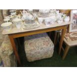 Beech framed formica topped kitchen table