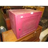 METAL MEAT SAFE PAINTED DEEP PINK COLOUR