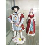 SITZENDORFF FIGURE OF HENRY VIII AND ANNE BOLEYN