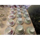 Bone china cups and saucers with floral borders with Salisbury bone china cups and saucers decorated