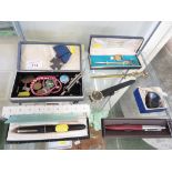 OSMOROID FOUNTAIN PEN, OTHER PENS, LETTER OPENER, MEDALLION AND OTHER SMALL ITEMS