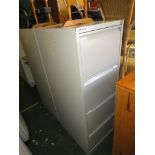 Pair of Bisley four drawer metal filing cabinets