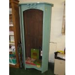 OPEN STORAGE CABINET PAINTED GREEN
