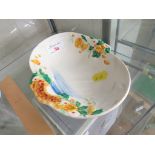 CLARICE CLIFF SOAP DISH, CREAM GROUND WITH ORANGE FLOWERS