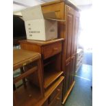 Composite pine bedroom set comprising two door wardrobe, four drawer chest and single drawer