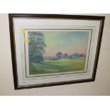 PASTEL LANDSCAPE SIGNED M CHINN, FRAMED AND GLAZED