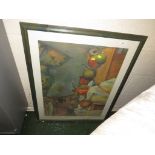 REPRODUCTION STILL LIFE POSTER, FRAMED