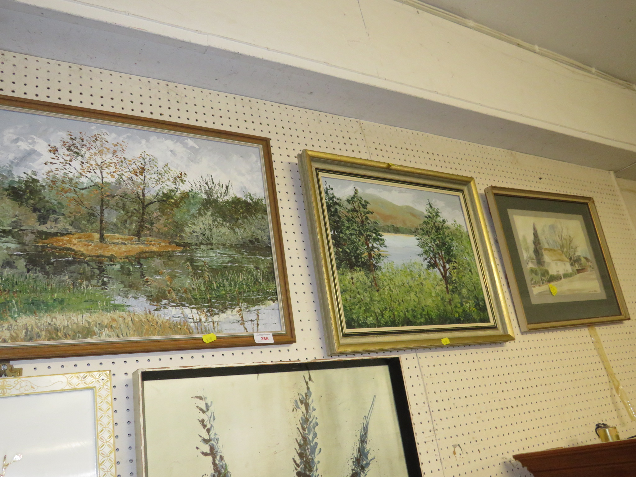 TWO OIL ON BOARD LANDSCAPES SIGNED F YOUNG, AND WATERCOLOUR OF COTTAGE AND HOUSES SIGNED JOHN H - Image 2 of 4