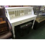 White painted pine writing desk.