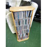 LIGHT WOOD EFFECT CD STAND WITH ASSORTED CD'S