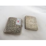 TWO BIRMINGHAM SILVER CIGARETTE CASES WITH FOLIATE CHACING