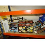 BLACK AND DECKER POWER SAW, BATTERY CHARGER, KARCHER WINDOW VAC, MITRE SAW ETC