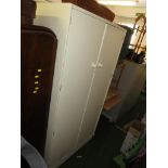 White painted G-Plan two door wardrobe