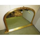 REPRODUCTION GILT FRAMED OVERMANTLE MIRROR