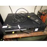 PHILIPS VHS VIDEO RECORDER WITH REMOTE (NEEDS ATTENTION AND NEEDS PLUG)