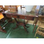 REPRODUCTION REGENCY MAHOGANY VENEERED SOFA TABLE