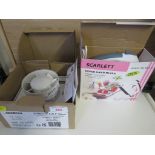 BOXED MANROSE EXTRACTOR FAN AND A BOXED KITCHEN HAND MIXER