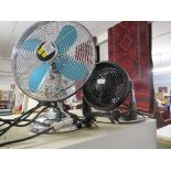 DESK FAN AND A HONEYWELL FAN