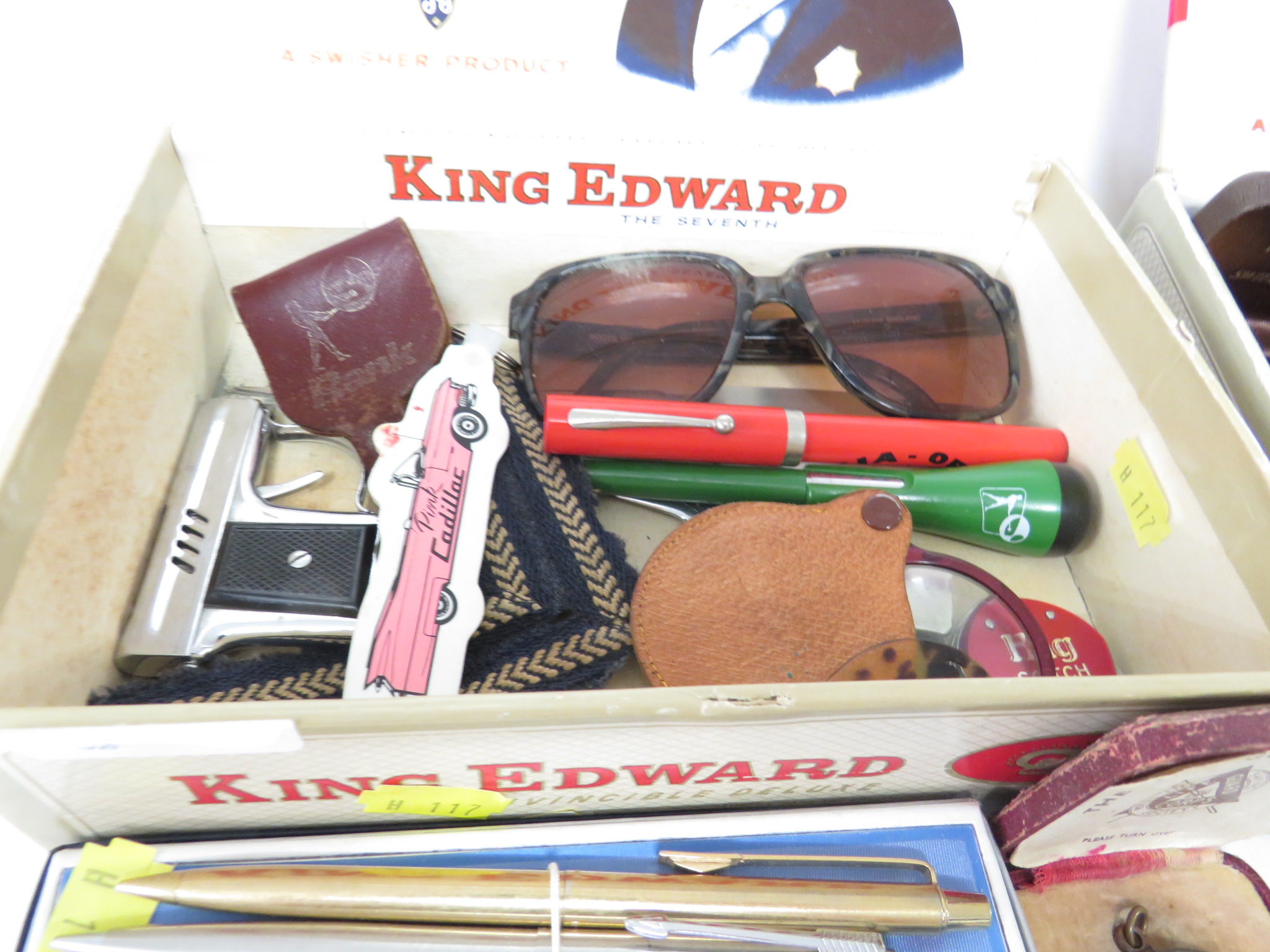 CONWAY STEWART FOUNTAIN PEN WITH OTHER PENS, LETTER OPENERS, LIGHTERS, CUFFLINKS AND OTHER SMALL - Image 3 of 4