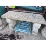 COMPOSITE STONE THREE PIECE GARDEN SEAT