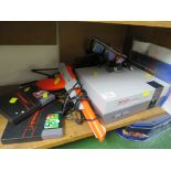 NINTENDO NES VERSION ENTERTAINMENT SYSTEM WITH GUN AND GAMES (NEEDS PLUG)