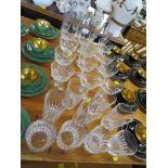 FOUR CRISTAL D'ARQUES TUMBLERS AND OTHER ASSORTED DRINKING GLASSES