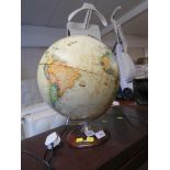 ILLUMINATED GLOBE ON STAND