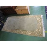 EMBOSSED GREEN GROUND CHINESE STYLE FLOOR RUG (180CM X 92CM)