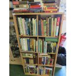 NINE SHELVES OF FICTION AND REFERENCE BOOKS