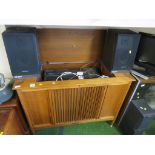 HITACHI MX-W01 CASSETTE AND CD DECK (NEEDS ATTENTION), PAIR OF HITACHI SPEAKERS, TOGETHER WITH A