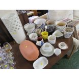 POTTERY PLANTERS, VASE, TERRACOTTA COOKING DISH ETC