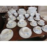 WEDGWOOD ICE ROSE PATTERN DINNER AND TEAWARE