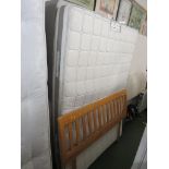 PERDORMIRE DOUBLE FOAM MATTRESS WITH DIVAN BASE AND A LIGHT WOOD VENEERED HEADBOARD