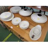 ROYAL DOULTON MORNING STAR PATTERN DINNER WARE INCLUDING TWO LIDDED TUREENS, DINNER PLATES ETC