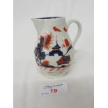 19TH CENTURY SPARROW BEAK JUG DECORATED IN RED, BLUE AND GILT WITH CHINESE GARDEN SCENE