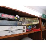 AIRFIX MODEL KIT OF RAILWAY LOCOMOTIVE, JIGSAW PUZZLES, SCRABBLE BOARDGAME ETC (ONE SHELF)