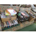 FIVE BOXES OF DVDS INCLUDING TV BOXSETS ETC